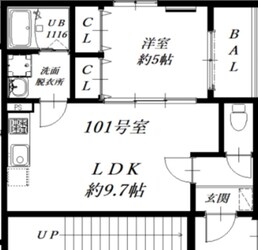 弥刀駅 徒歩6分 2階の物件間取画像